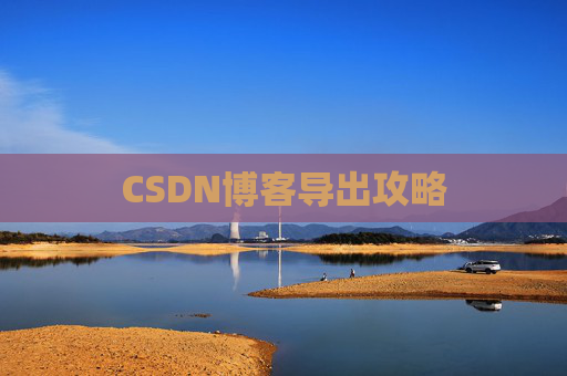 CSDN博客导出攻略